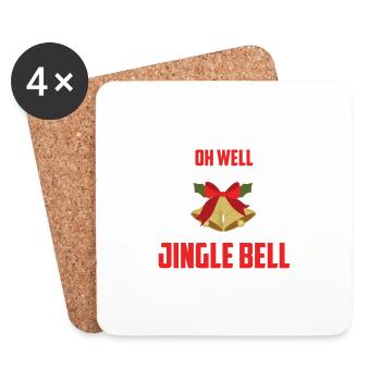 OH WELL JINGLE BELL - Untersetzer (4er-Set) - Weiß - Vorne