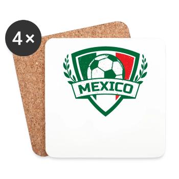 Mexique No 1 équipe cadeau - Dessous de verre (lot de 4) - blanc - Devant