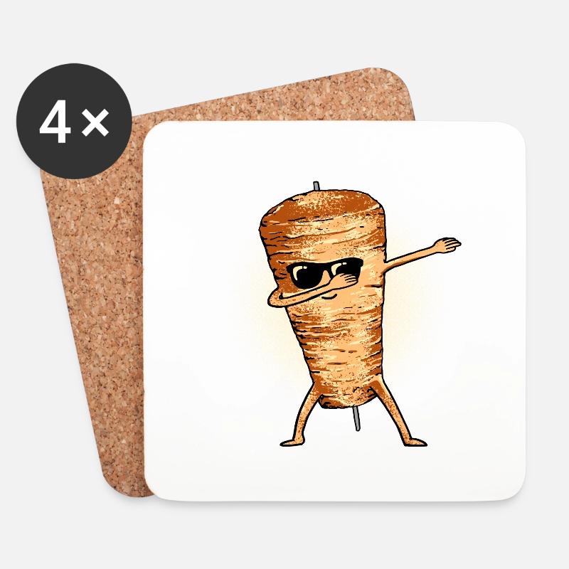 Dabbender doner kebab Doner Dab - Coasters (set of 4) - white