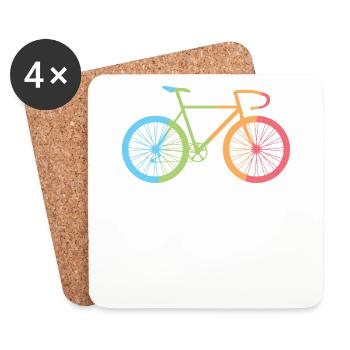 Bike Shirt - Bicycle Gift - Coasters (set of 4) - white - Front