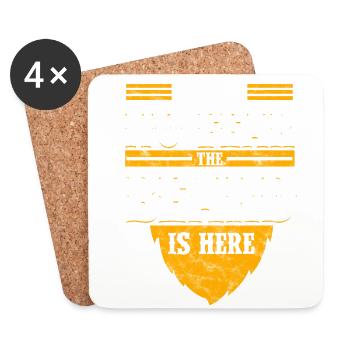 Do not be afraid - the beard is there - Coasters (set of 4) - white - Front