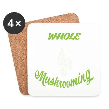 Mushrooms are collecting in the forest - Coasters (set of 4) - white - Front