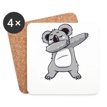 Dabbing dab koala bear dab cadeau anniversaire - Dessous de verre (lot de 4) - blanc - Devant