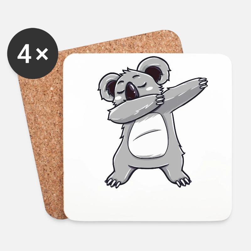 Dabbing dab Koala Bär Dab Geschenk Geburtstag - Untersetzer (4er-Set) - Weiß