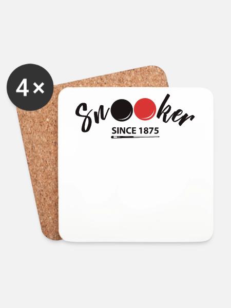 Snooker Since 1875 - Coasters (set of 4) - white
