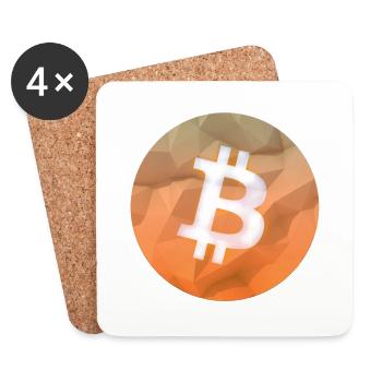 Bitcoin - Untersetzer (4er-Set) - Weiß - Vorne