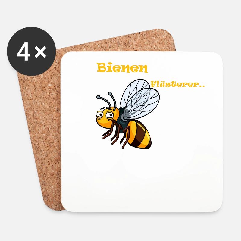 Bienen Flüsterer - Untersetzer (4er-Set) - Weiß