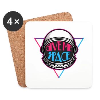 Space - space - space - space - saying - Coasters (set of 4) - white - Front