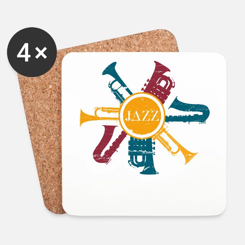 jazz - Coasters (set of 4) - white