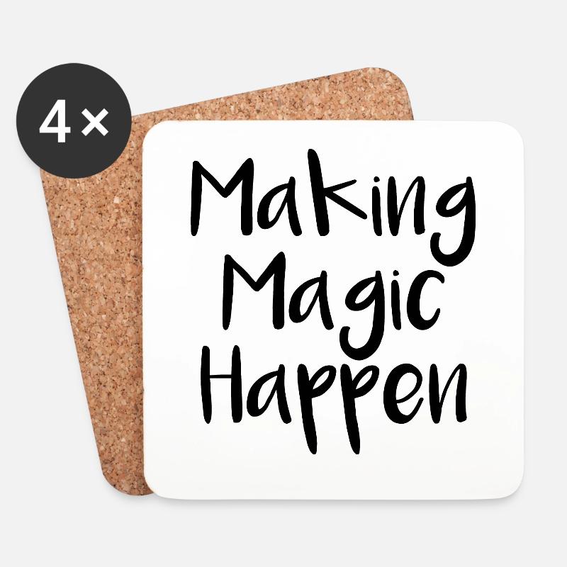 Making Magic Happen - Untersetzer (4er-Set) - Weiß