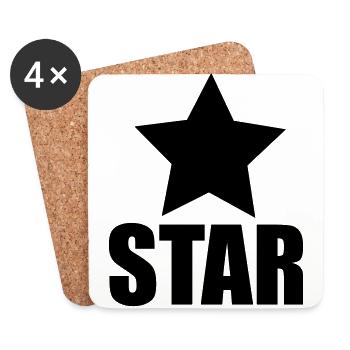 STAR - Untersetzer (4er-Set) - Weiß - Vorne