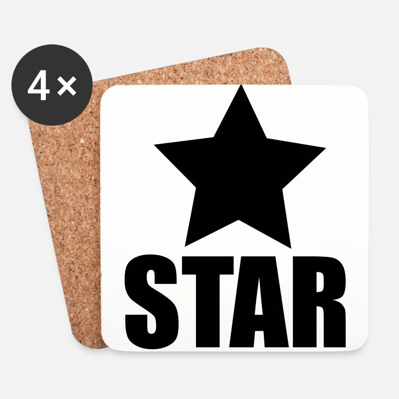 STAR - Untersetzer (4er-Set) - Weiß