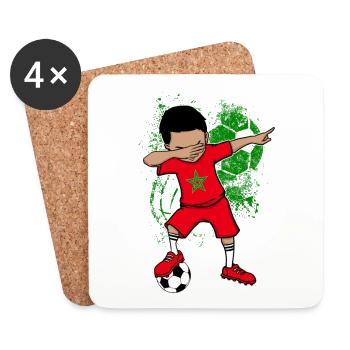Marokko Fußball Nationalmannschaft WM Dab - Untersetzer (4er-Set) - Weiß - Vorne