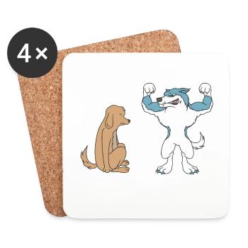 Your Uncle My Uncle Dog Wolf T-Shirt Gift - Coasters (set of 4) - white - Front