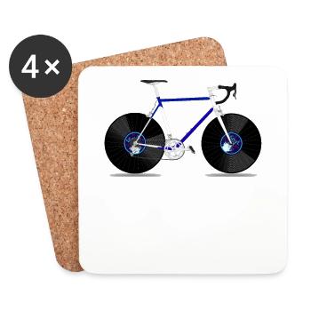 Vynil Bike Shirt - Untersetzer (4er-Set) - Weiß - Vorne