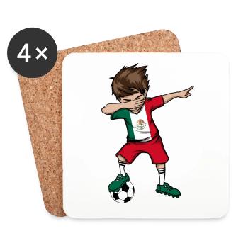Coupe du monde de footballeur du Mexique - Dessous de verre (lot de 4) - blanc - Devant