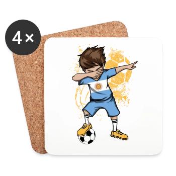  de l'Argentine Coupe du monde - Dessous de verre (lot de 4) - blanc - Devant