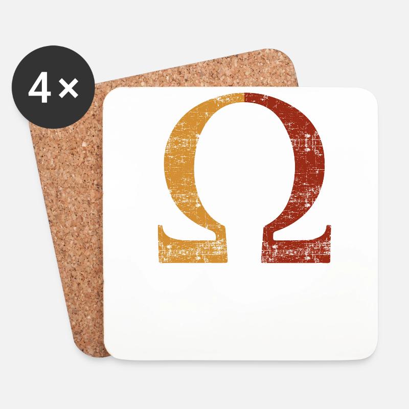 Omega-Grafiken - Untersetzer (4er-Set) - Weiß