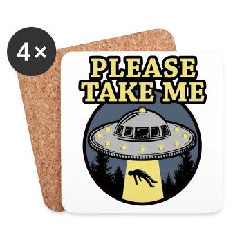 PLEASE TAKE ME - Untersetzer (4er-Set) - Weiß - Vorne
