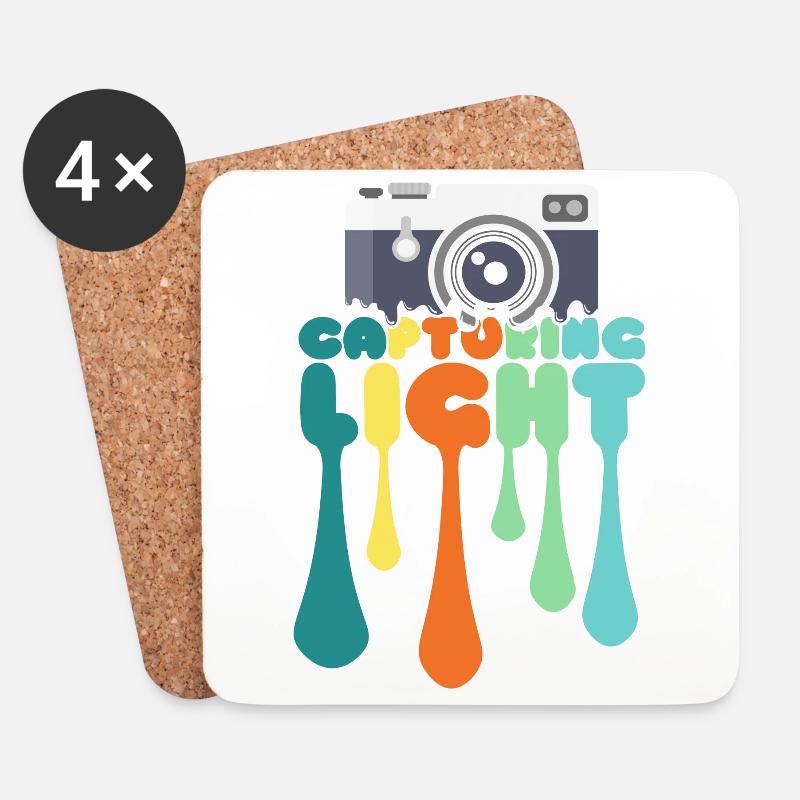 Fotografie Kamera Geschenk - Untersetzer (4er-Set) - Weiß