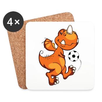 football - Dessous de verre (lot de 4) - blanc - Devant