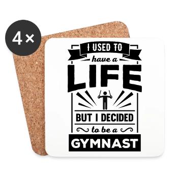 Perfect I Had a Life Now I'm a Gymnast T-shirt - Coasters (set of 4) - white - Front