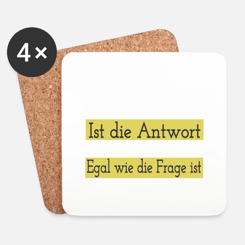 Ich habe immer Recht - Untersetzer (4er-Set) - Weiß