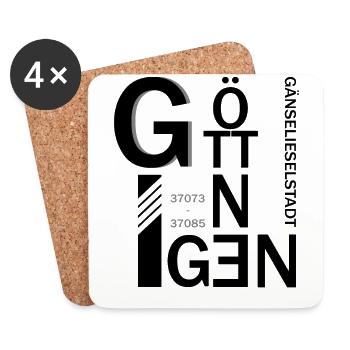 T-Shirt Gosselieselstadt Goettingen - Coasters (set of 4) - white - Front