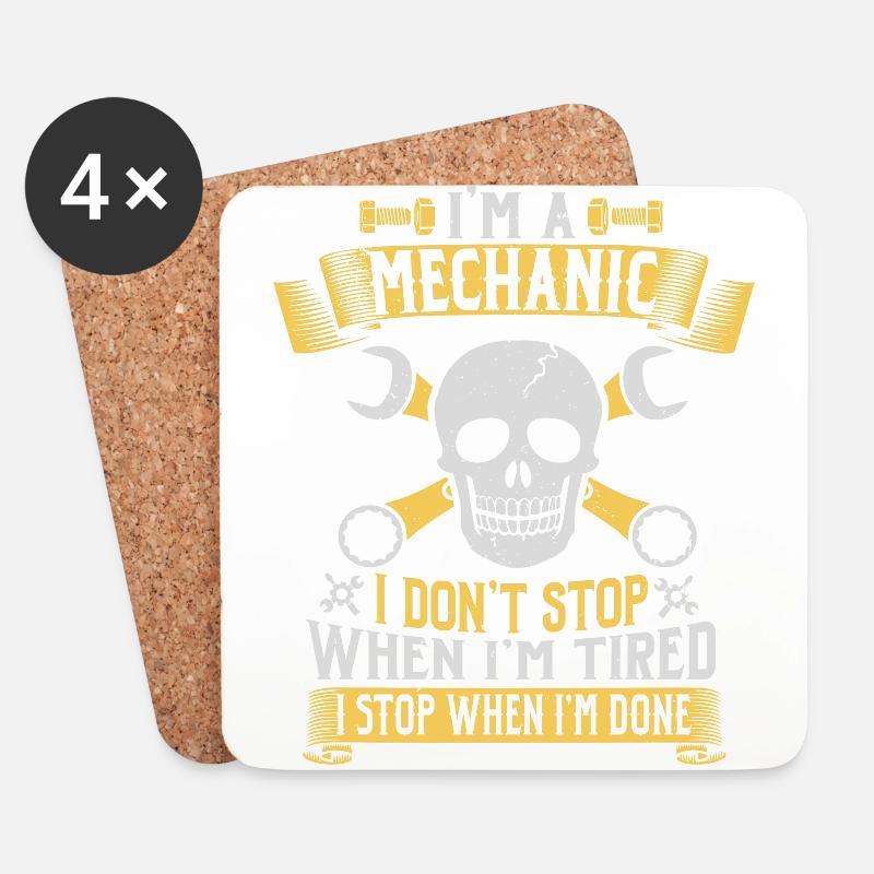 I´m a mechanic - Untersetzer (4er-Set) - Weiß