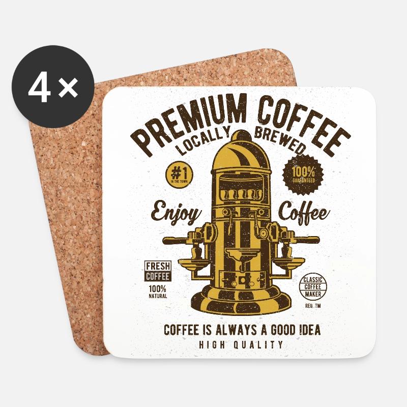 Classic Coffee Maker - Untersetzer (4er-Set) - Weiß
