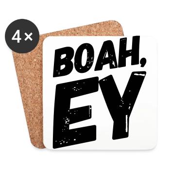 Boah, Ey Spruch - Untersetzer (4er-Set) - Weiß - Vorne