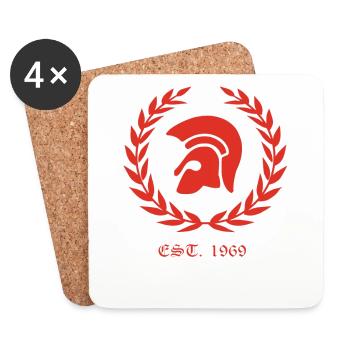 Trojan Skinheads Punk Oi 1969 SKA laurel wreath - Coasters (set of 4) - white - Front