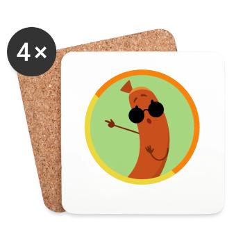 That's me saying spells - Coasters (set of 4) - white - Front