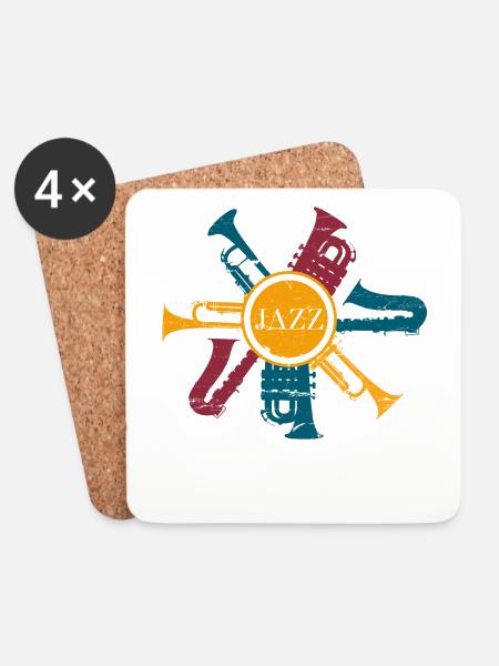 Jazz - Untersetzer (4er-Set) - Weiß