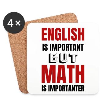 Math, professeur, mathématicien, math, étudiant, cadeau, idée - Dessous de verre (lot de 4) - blanc - Devant
