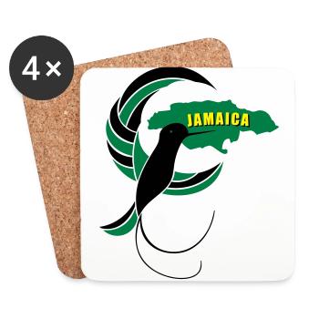Jamaica Wear - Doctor Bird Island - Dessous de verre (lot de 4) - blanc - Devant