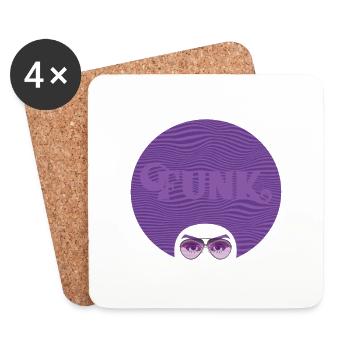 Retro Afro Funk Black Girl - Untersetzer (4er-Set) - Weiß - Vorne