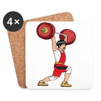 Fitness Gym - Cadeau de partenaire de formation - Dessous de verre (lot de 4) - blanc - Devant
