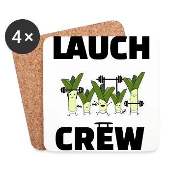 Lauch Crew Eine Gang aus Lauchs - Untersetzer (4er-Set) - Weiß - Vorne