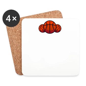 Gardez votre calme et jouez au basketball - Dessous de verre (lot de 4) - blanc - Devant