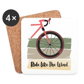 Bicycle saying gift idea - Coasters (set of 4) - white - Front