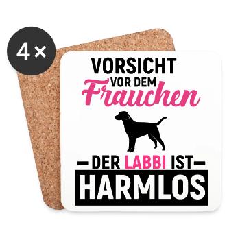 Labrador Retriever - Untersetzer (4er-Set) - Weiß - Vorne