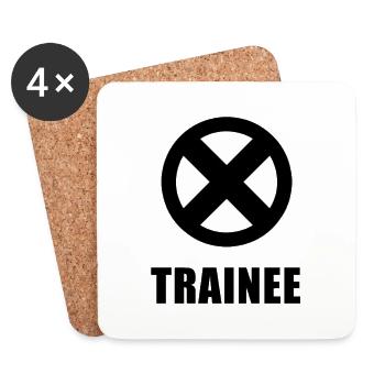 X trainee - Coasters (set of 4) - white - Front