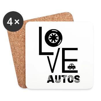 Auto - Untersetzer (4er-Set) - Weiß - Vorne