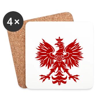 Polska Eagle - Coasters (set of 4) - white - Front
