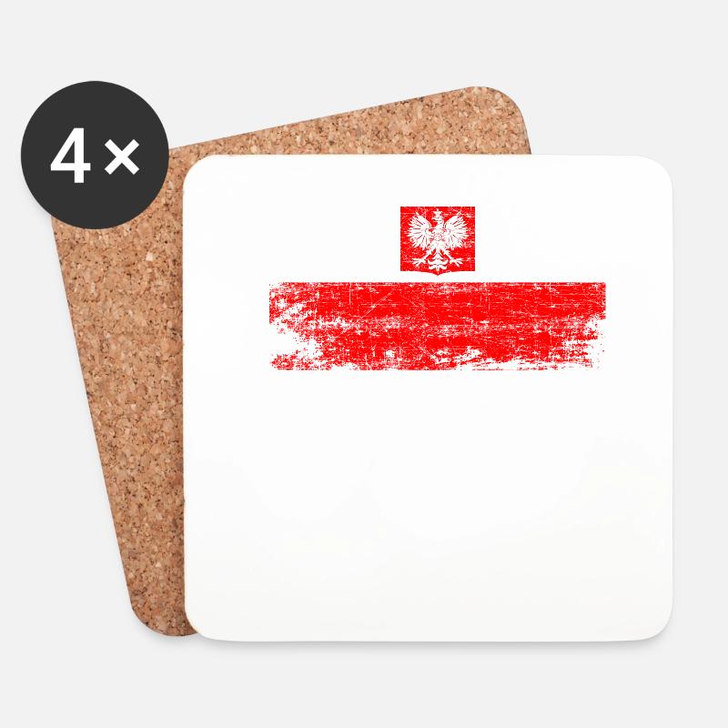 Polish Eagle Polish pride - Coasters (set of 4) - white