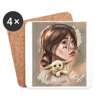 Sand Girl - Coasters (set of 4) - white - Front