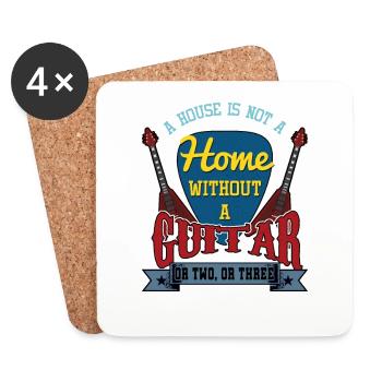 Guitar - Coasters (set of 4) - white - Front