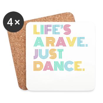 Life is a Rave Dancing Music Colorful Gift - Coasters (set of 4) - white - Front