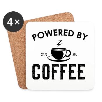 coffee - Coasters (set of 4) - white - Front
